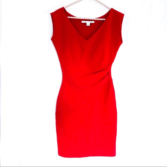 {DVF} Bevin Poppy Red Dress 4 - Picture 4 of 8